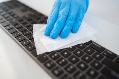 sanitizing keyboard