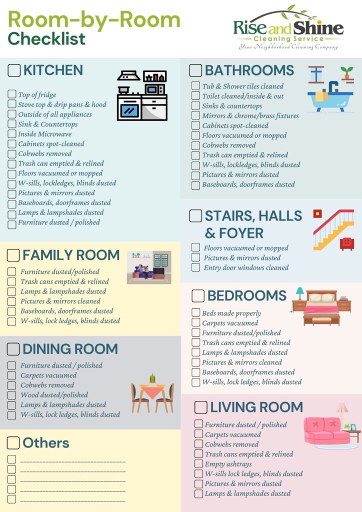 How to Make Your Checklist for Cleaning the House - Rise and Shine