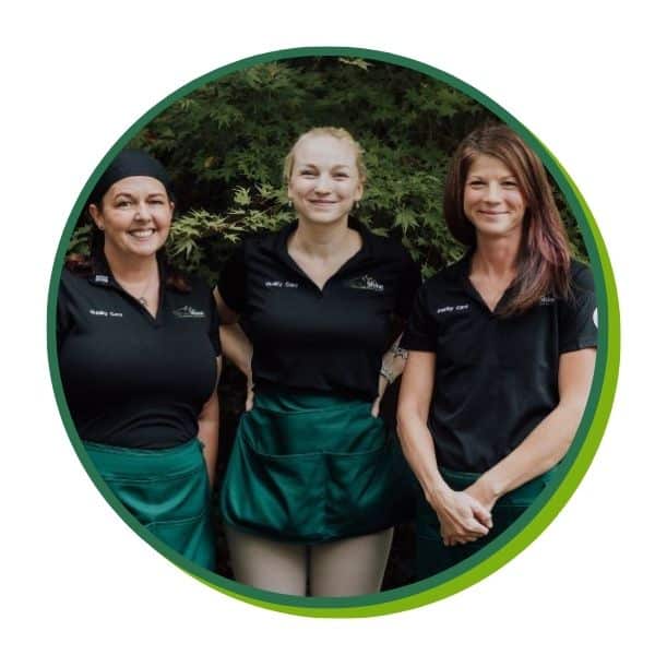 Three team members