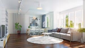 Trusted maid service caring for a modern living space.